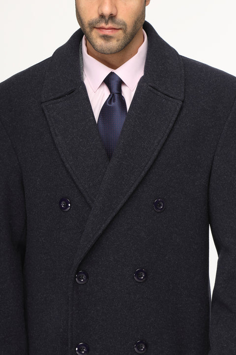 Regular Fit Coat Dark Blue
