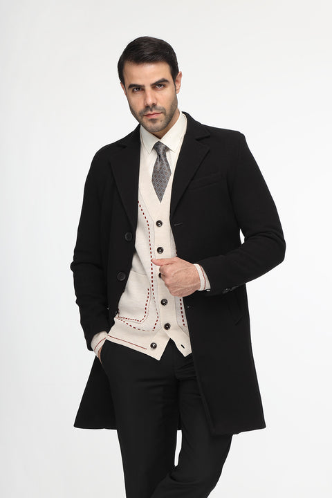 Regular Fit Coat Black