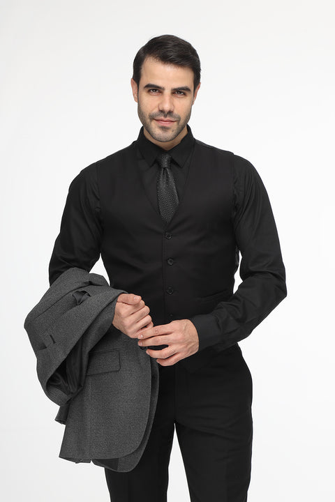 Slim Fit Suit Gray