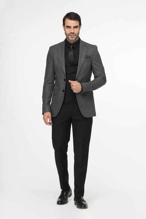 Slim Fit Suit Gray