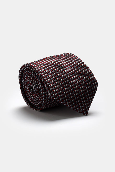 Jacquard Tie 7 cm Maroon
