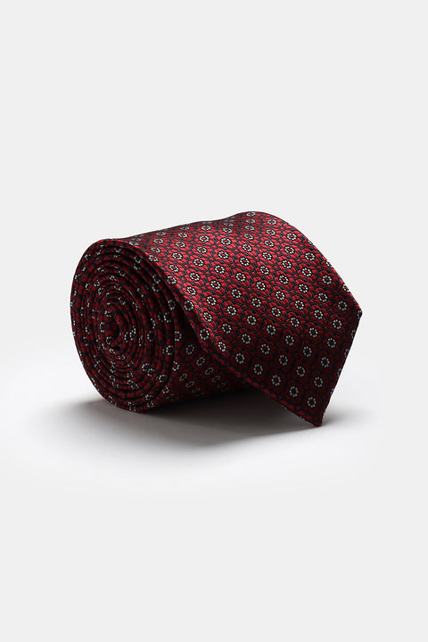 Jacquard Tie 7 cm Maroon