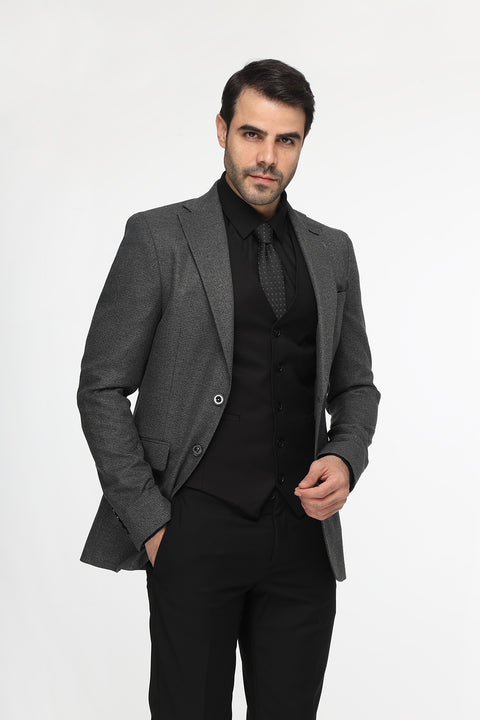 Slim Fit Suit Gray