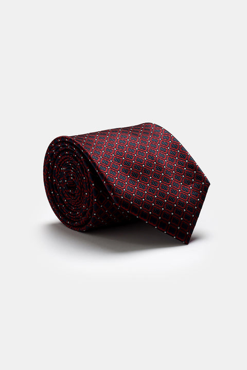 Jacquard Tie 7 cm Maroon
