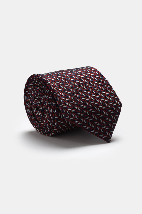 Jacquard Tie 7 cm Maroon