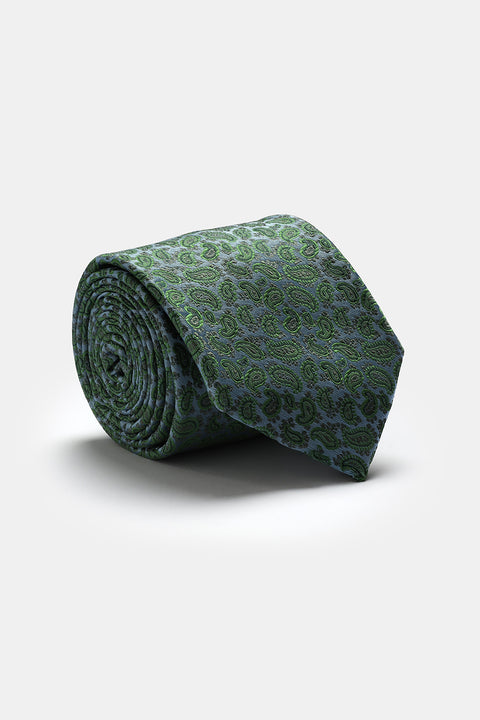 Jacquard Tie 7 cm Green