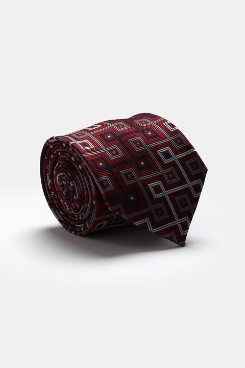 Jacquard Tie 7 cm Maroon