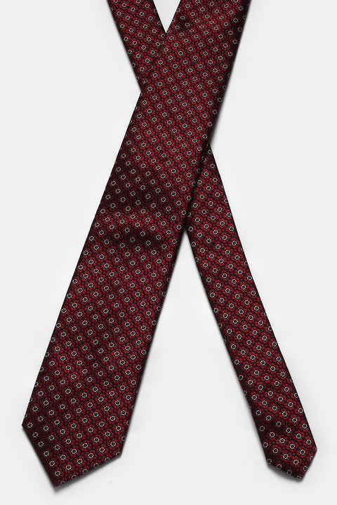 Jacquard Tie 7 cm Maroon