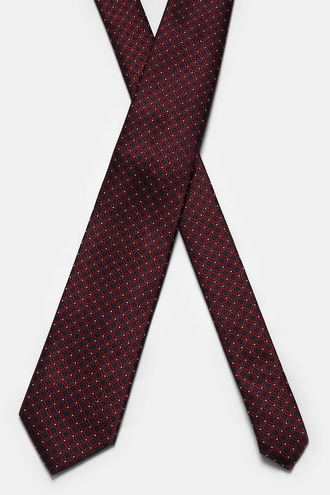 Jacquard Tie 7 cm Maroon