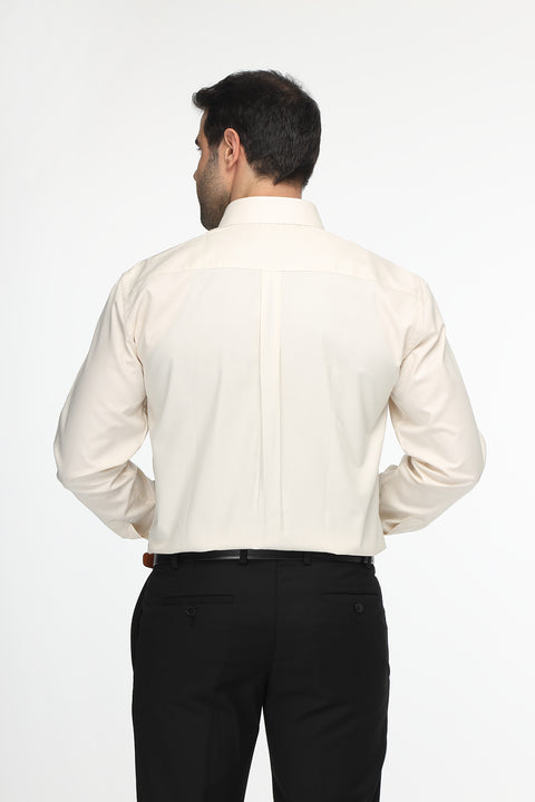 Classic Shirt Regular Fit 100% Cotton Beige