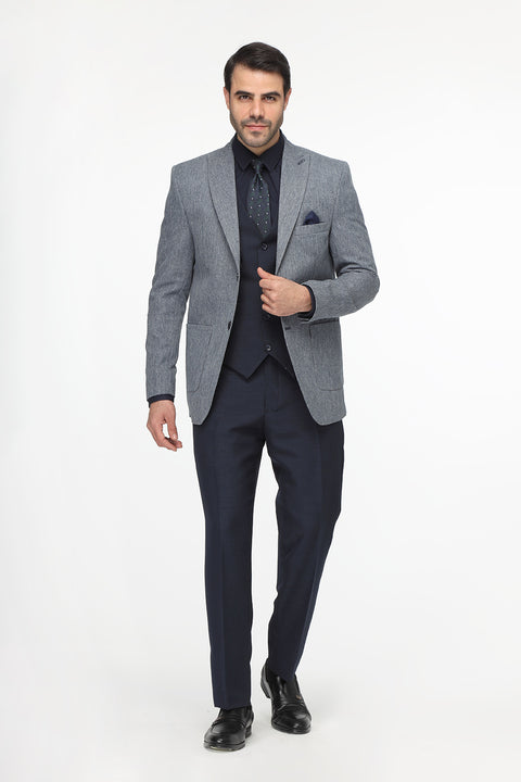 Slim Fit Suit Light Blue