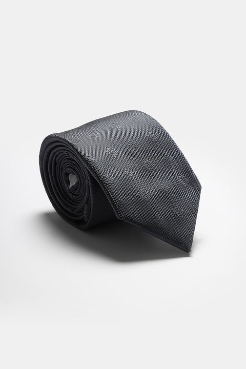 Jacquard Tie 7 cm Gray