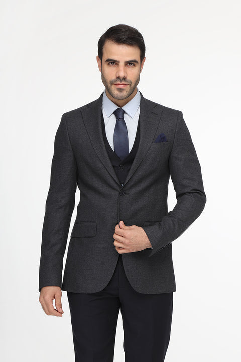 Slim Fit Suit Dark Blue