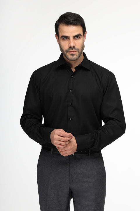 Classic Shirt Regular Fit 100% Cotton Black