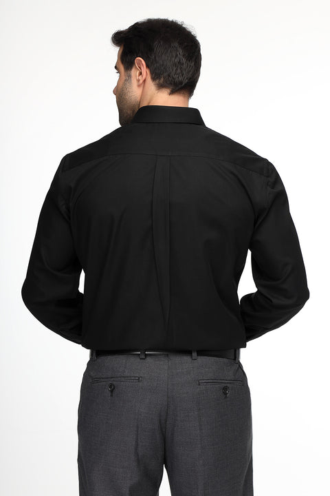 Classic Shirt Regular Fit 100% Cotton Black