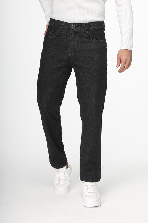 Slim Straight Fit Trousers Jeans Dark Gray