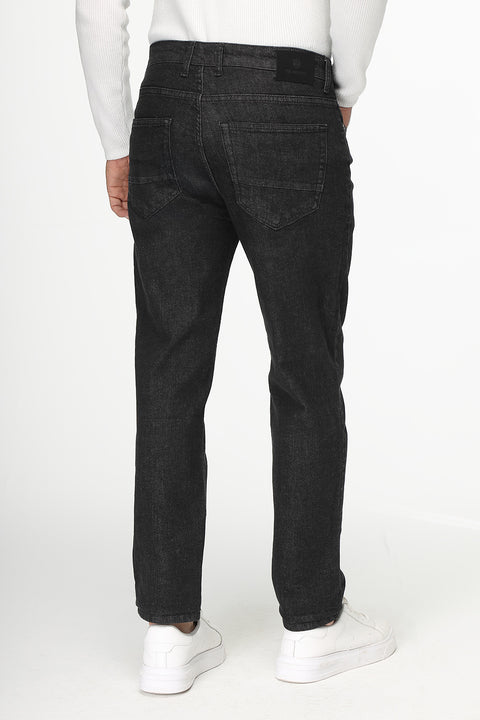 Slim Straight Fit Trousers Jeans Dark Gray