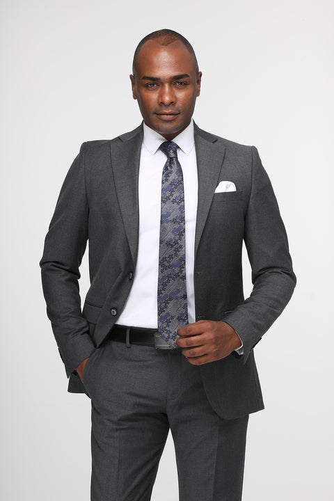 Slim Fit Suit Gray