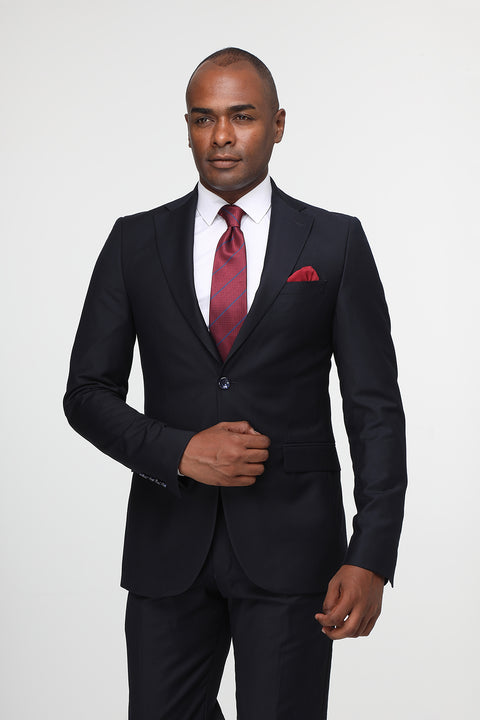 Slim Fit Suit Dark Blue