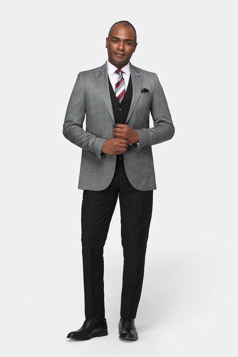 Slim Fit Suit Gray