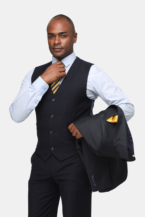 Slim Fit Suit Dark Blue