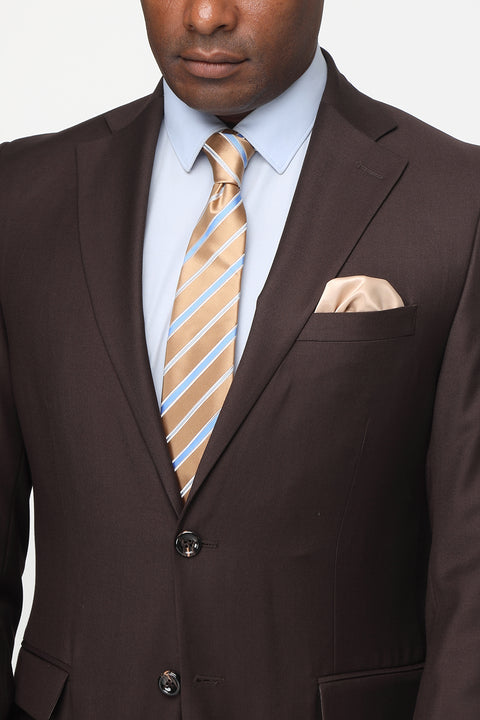 Slim Fit Suit Brown