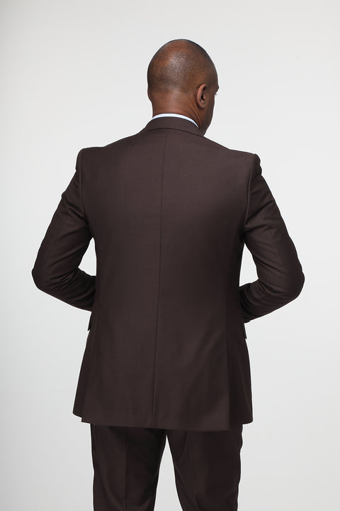 Slim Fit Suit Brown