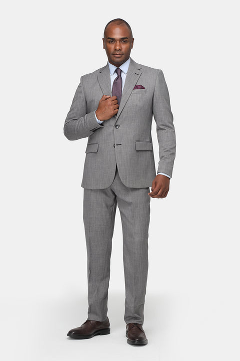 Regular Fit Suit Light Gray