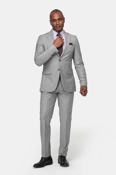 Slim Fit Suit Light Gray