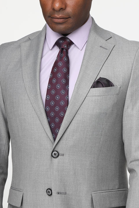 Slim Fit Suit Light Gray