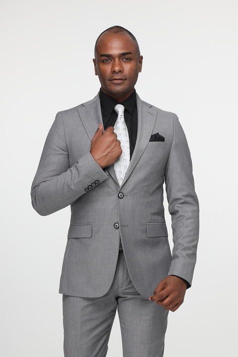 Slim Fit Suit Gray