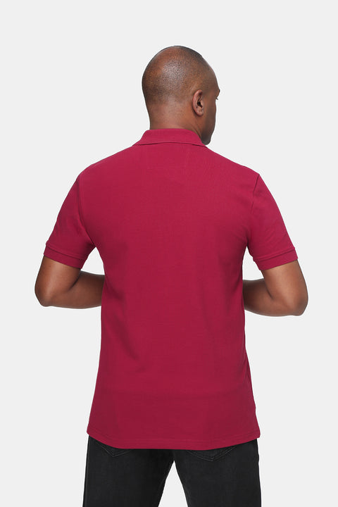 Polo Shirt Regular Fit Dark Red