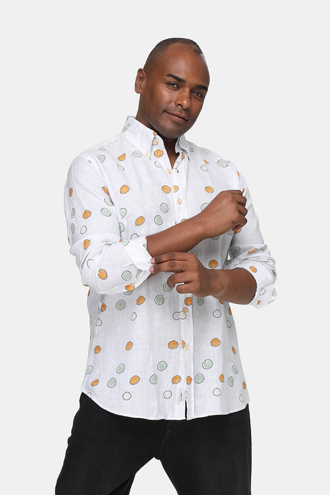 New Fit Linen Shirt White