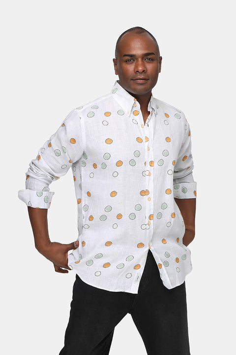 New Fit Linen Shirt White