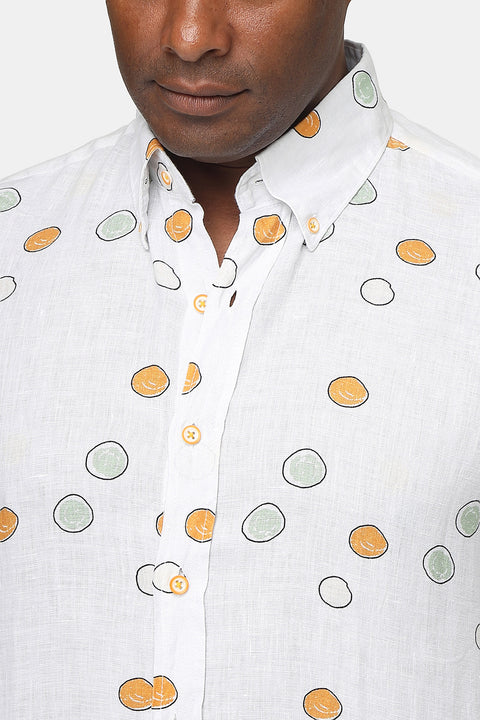 New Fit Linen Shirt White