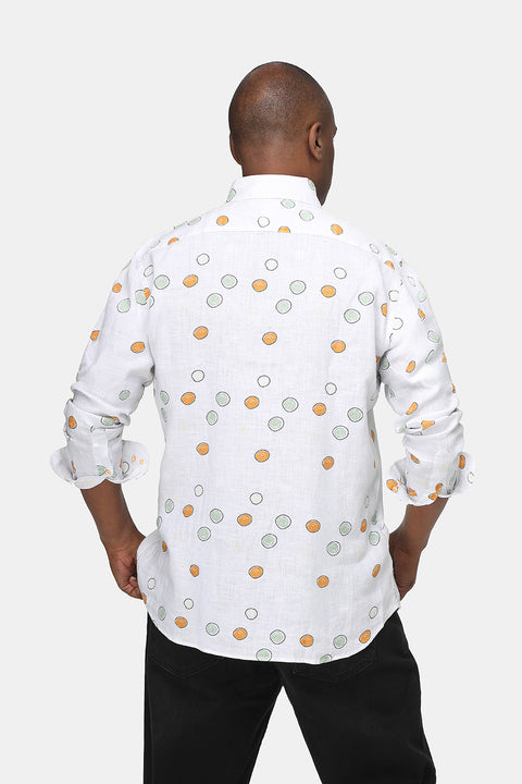 New Fit Linen Shirt White