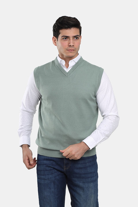 Regular Fit Gilet Green
