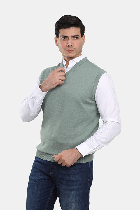 Regular Fit Gilet Green