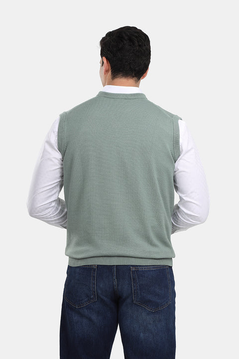 Regular Fit Gilet Green