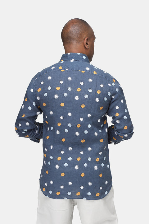 New Fit Linen Shirt Blue