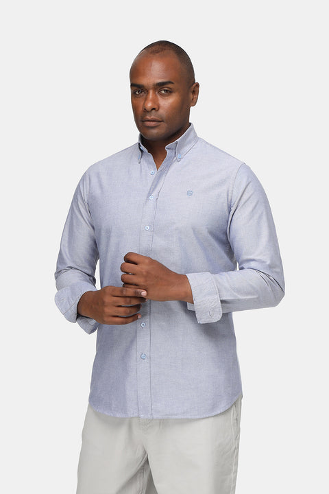 New Fit Oxford Shirt 100% Cotton Blue
