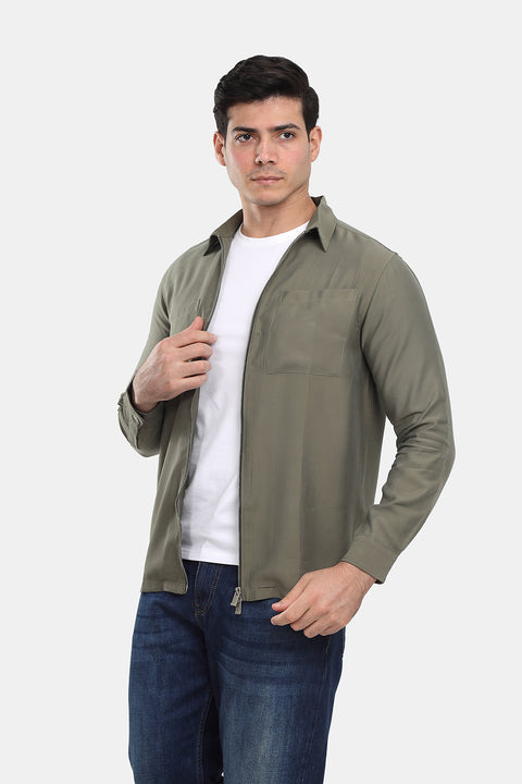 Over Shirt Regular Fit Green