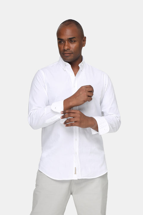 New Fit Oxford Shirt 100% Cotton White