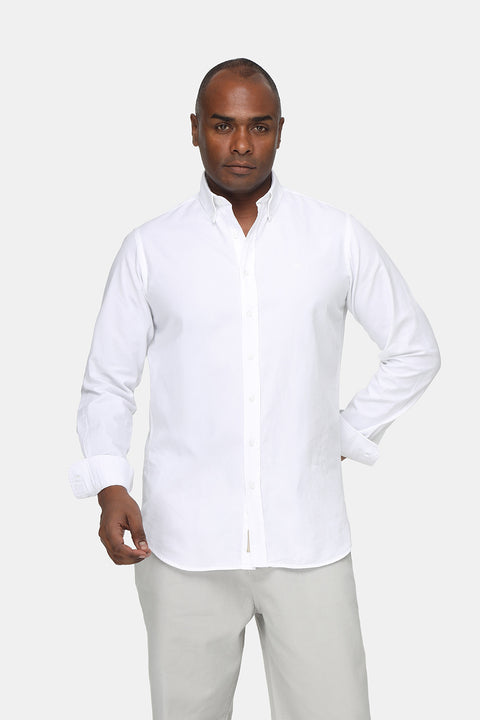 New Fit Oxford Shirt 100% Cotton White