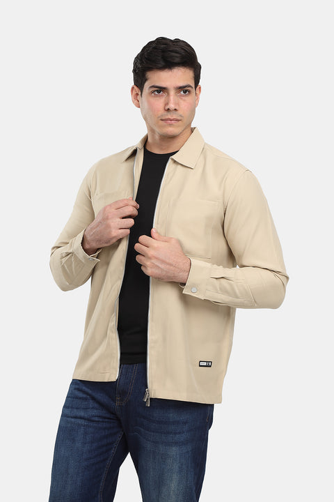 Over Shirt Regular Fit Beige