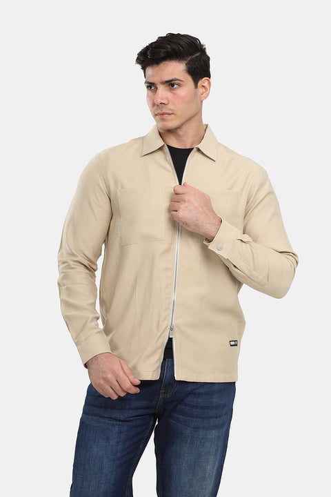 Over Shirt Regular Fit Beige