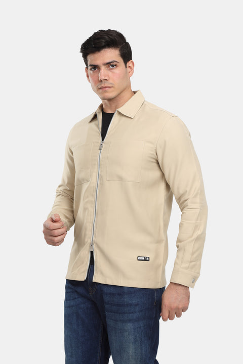 Over Shirt Regular Fit Beige