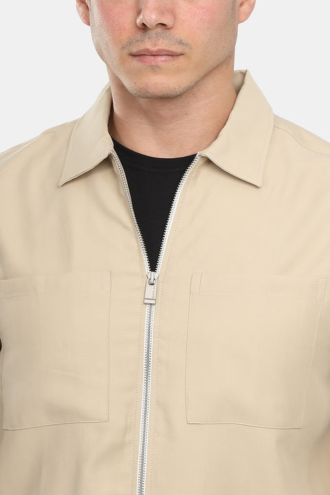 Over Shirt Regular Fit Beige