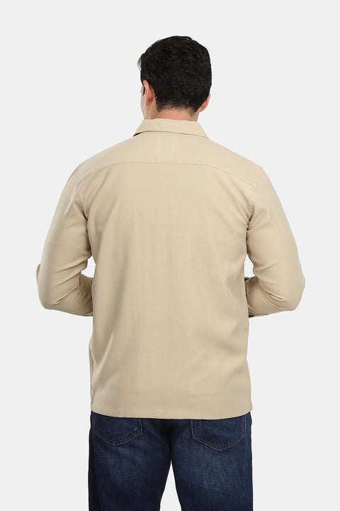 Over Shirt Regular Fit Beige