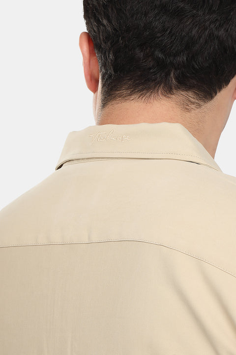 Over Shirt Regular Fit Beige